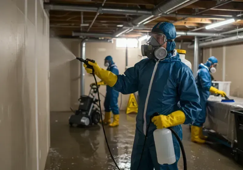 Basement Sanitization and Antimicrobial Treatment process in Green Bay, WI